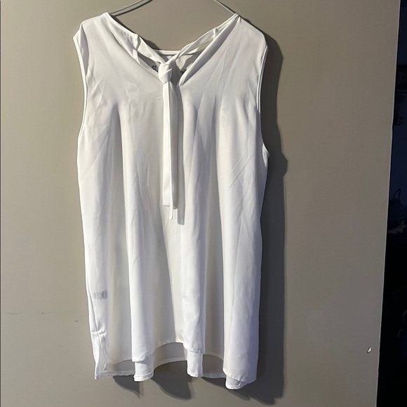 Cream Embroidered Blouse with Sleeveless Design - Picture 3 of 4